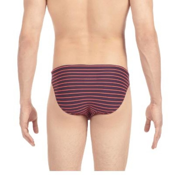 HOM BEACHWEAR NEW Venezuela Swim Briefs Swimming Trunks Stripe Navy Men's L - Picture 2 of 6